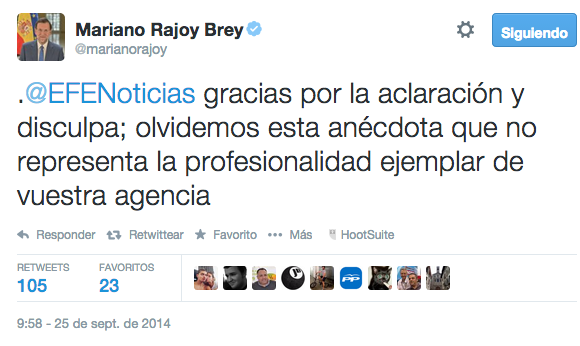 Respuesta #RajoyMariquita Twitter